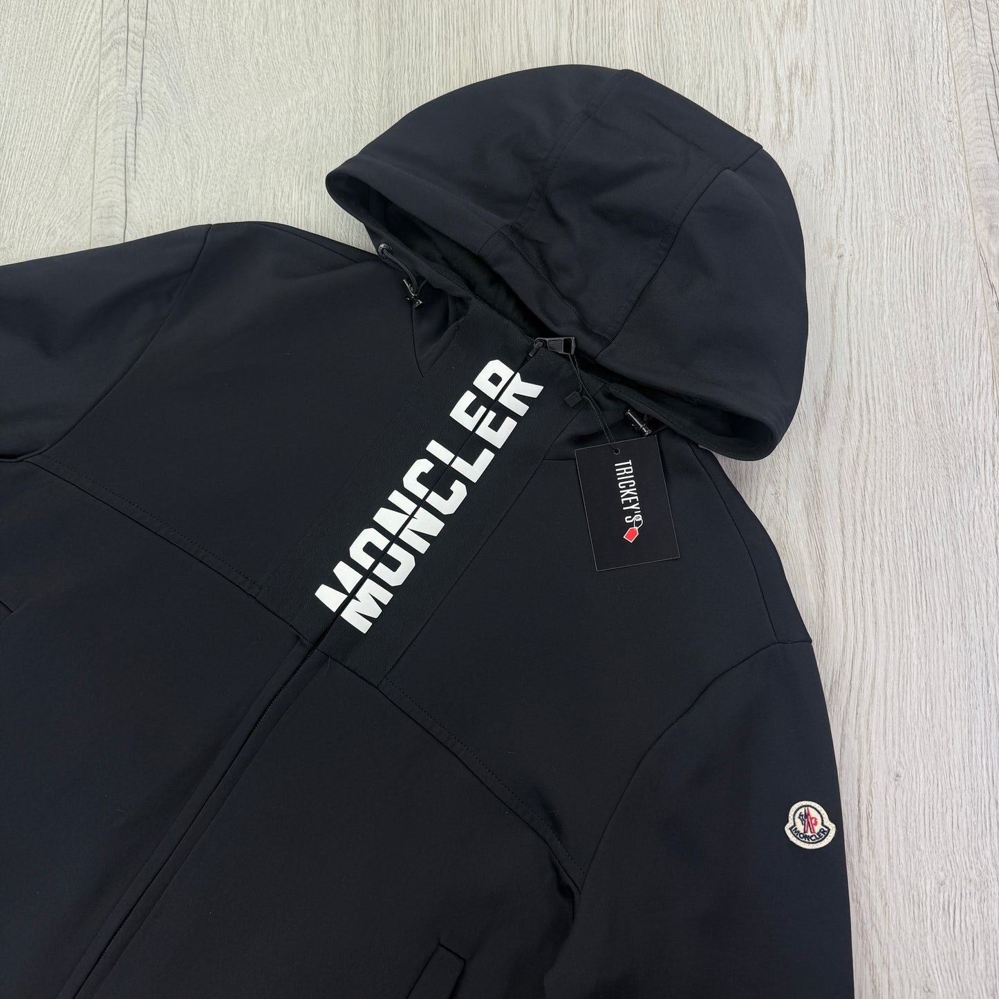 Moncler Men’s Black Zip-up Maglia Cardigan - Large Slim