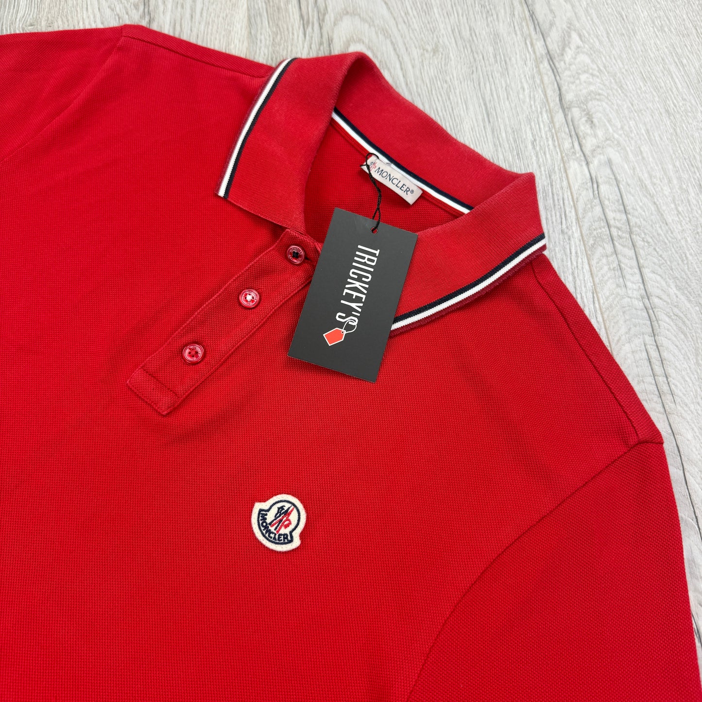 Moncler Men’s Red Polo - Large Slim