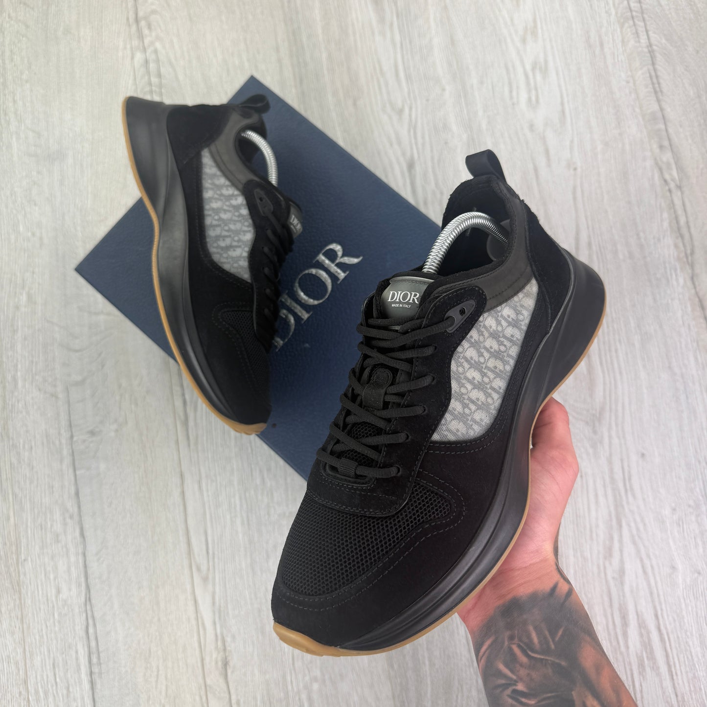 Dior B25 Men’s Black Suede Trainers - Uk 9.5
