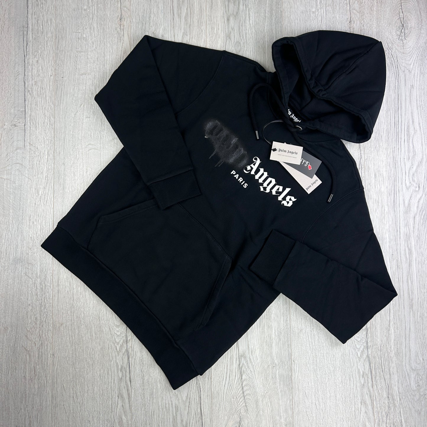 Palm Angels Men’s Black Paris Pullover Hoodie