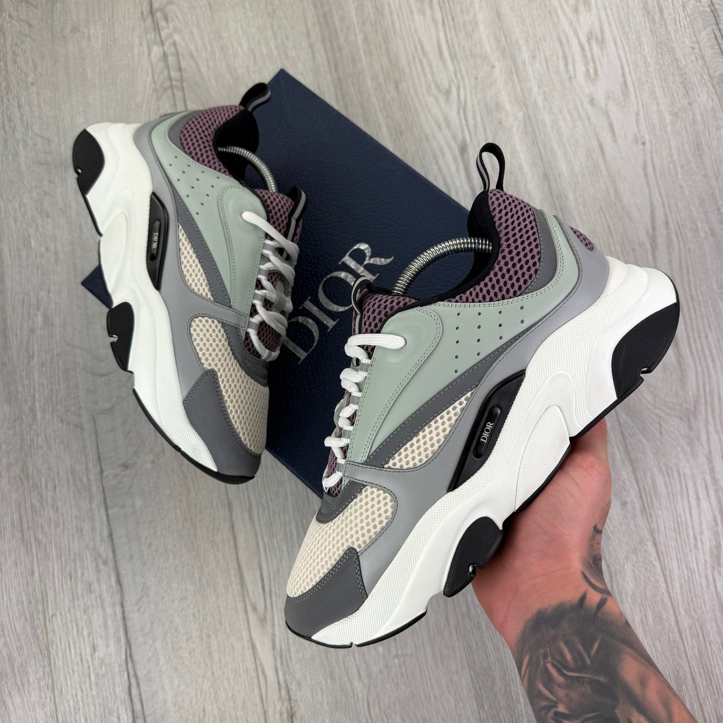 Dior B22 Men’s Lavender & Grey Trainers - 43 (Fit Uk 8.5)
