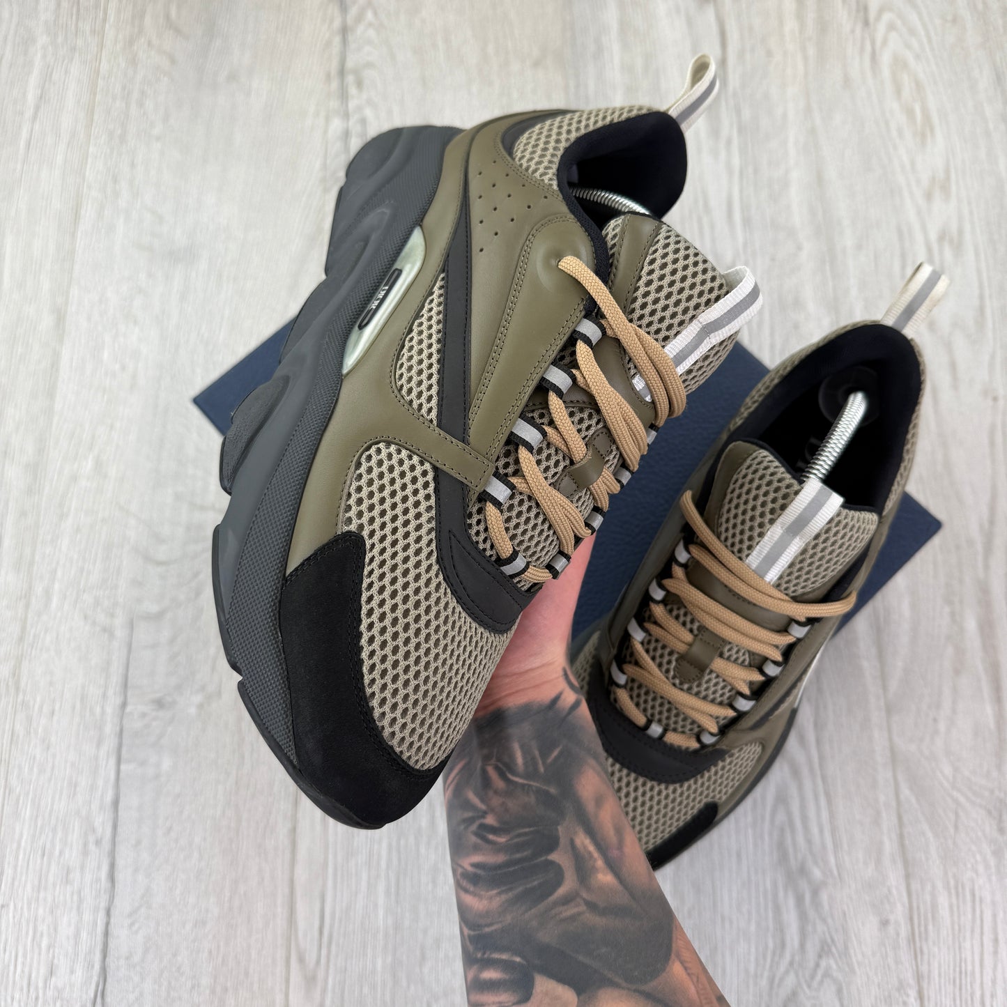 Dior B22 Men’s Khaki Grey Runners - 42 (Uk 7.5)