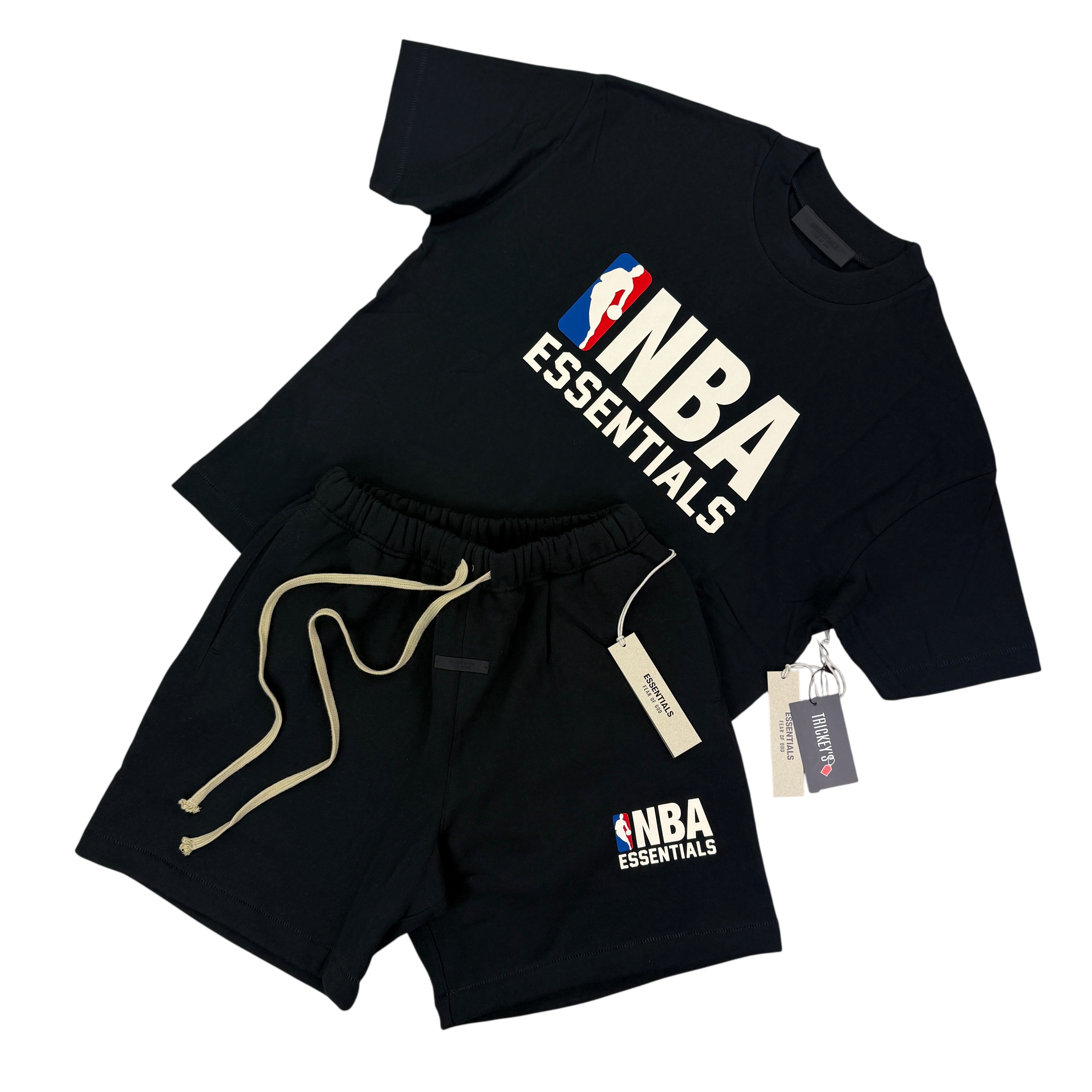 Essentials x NBA Men's Black T-shirt & Short Set – Trickey.store
