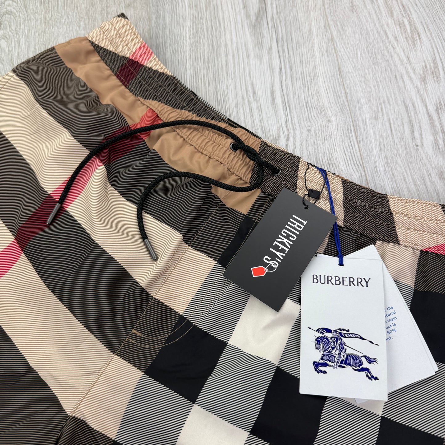 Burberry Men’s Check Drawcord Swim Shorts