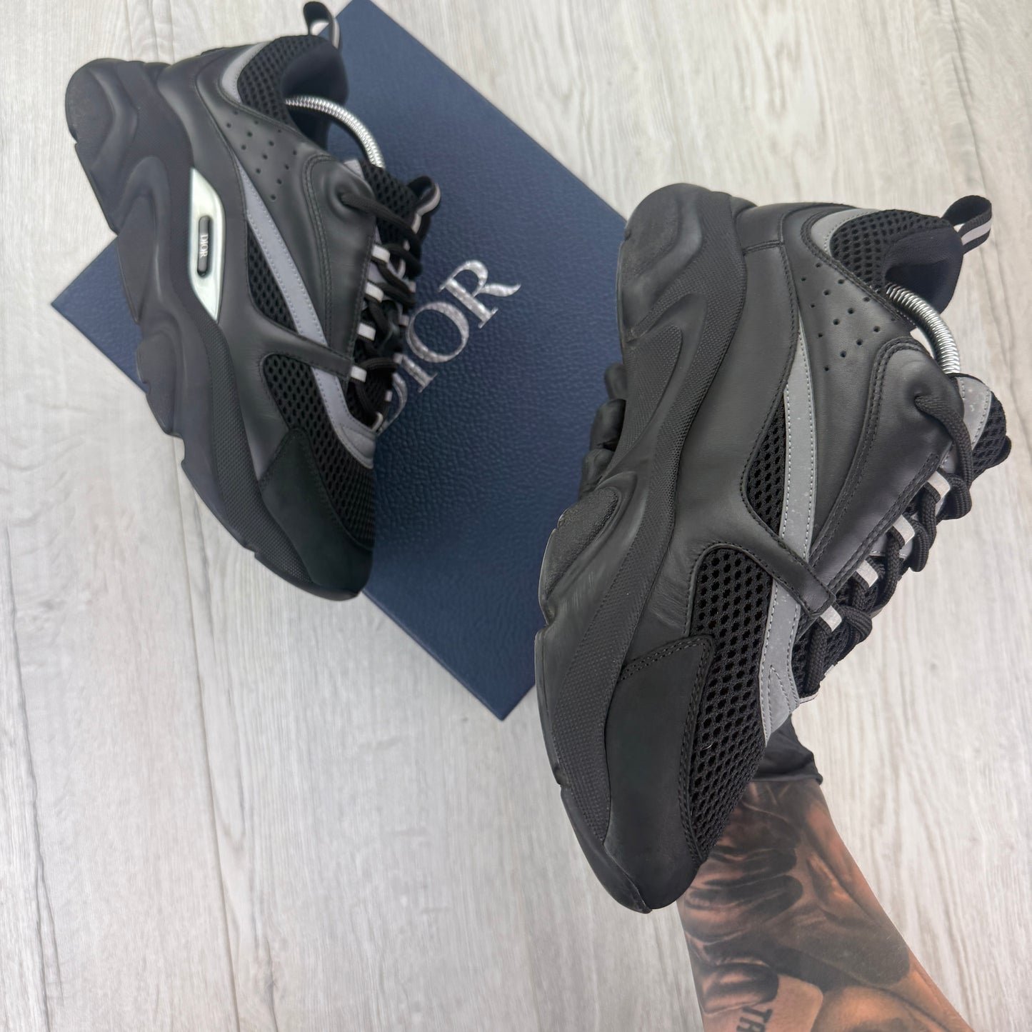 Dior B22 Men’s Triple Black Trainers - 43.5 (Fit Uk 9)