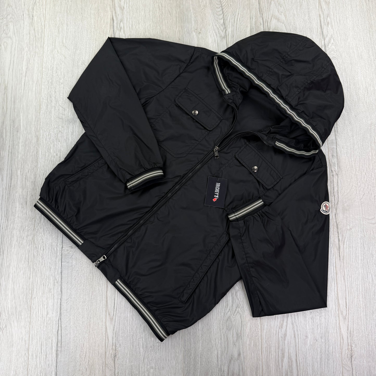 Moncler Men’s Black Windbreaker Jacket - Size 3