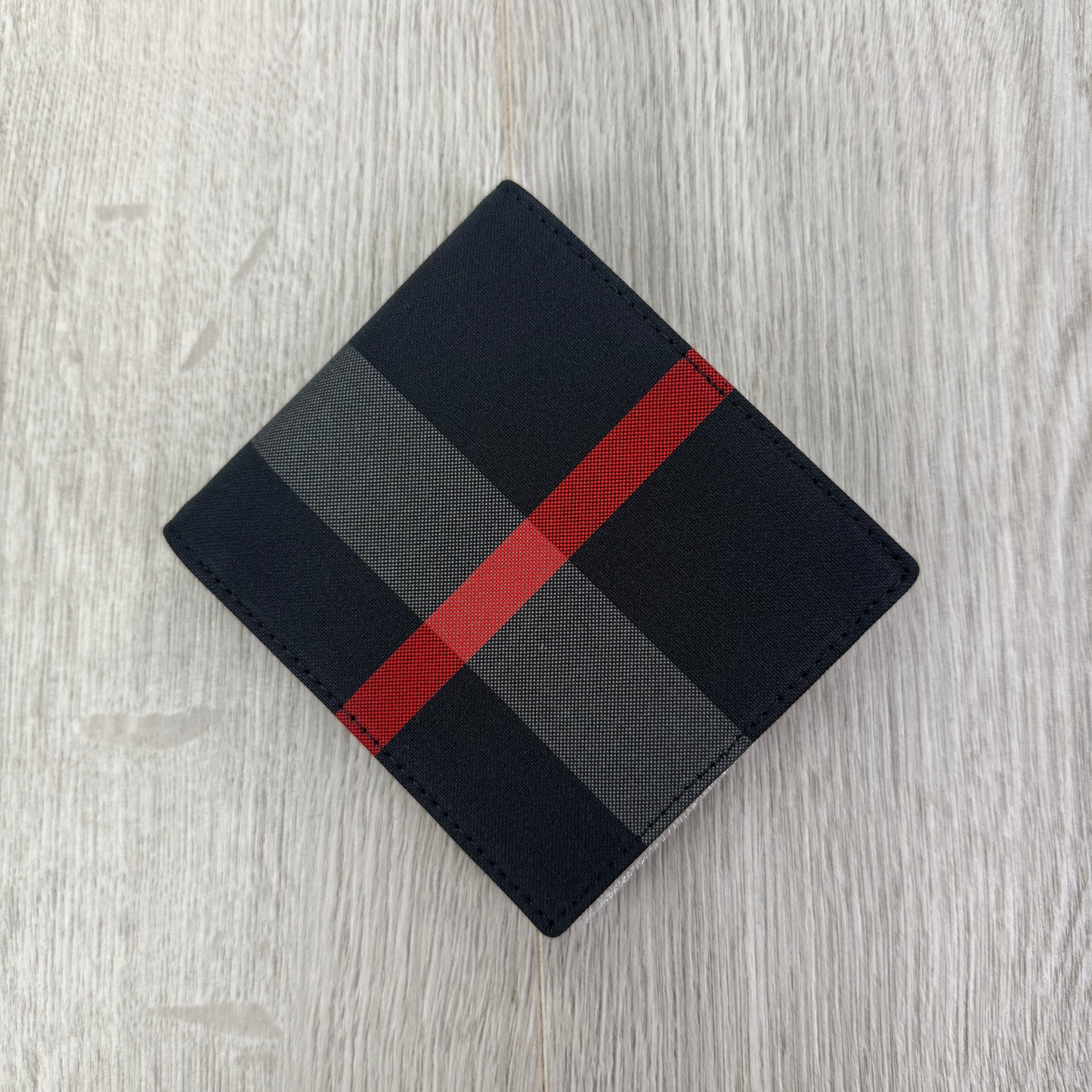 Burberry Men’s Exaggerated Check Bifold Wallet