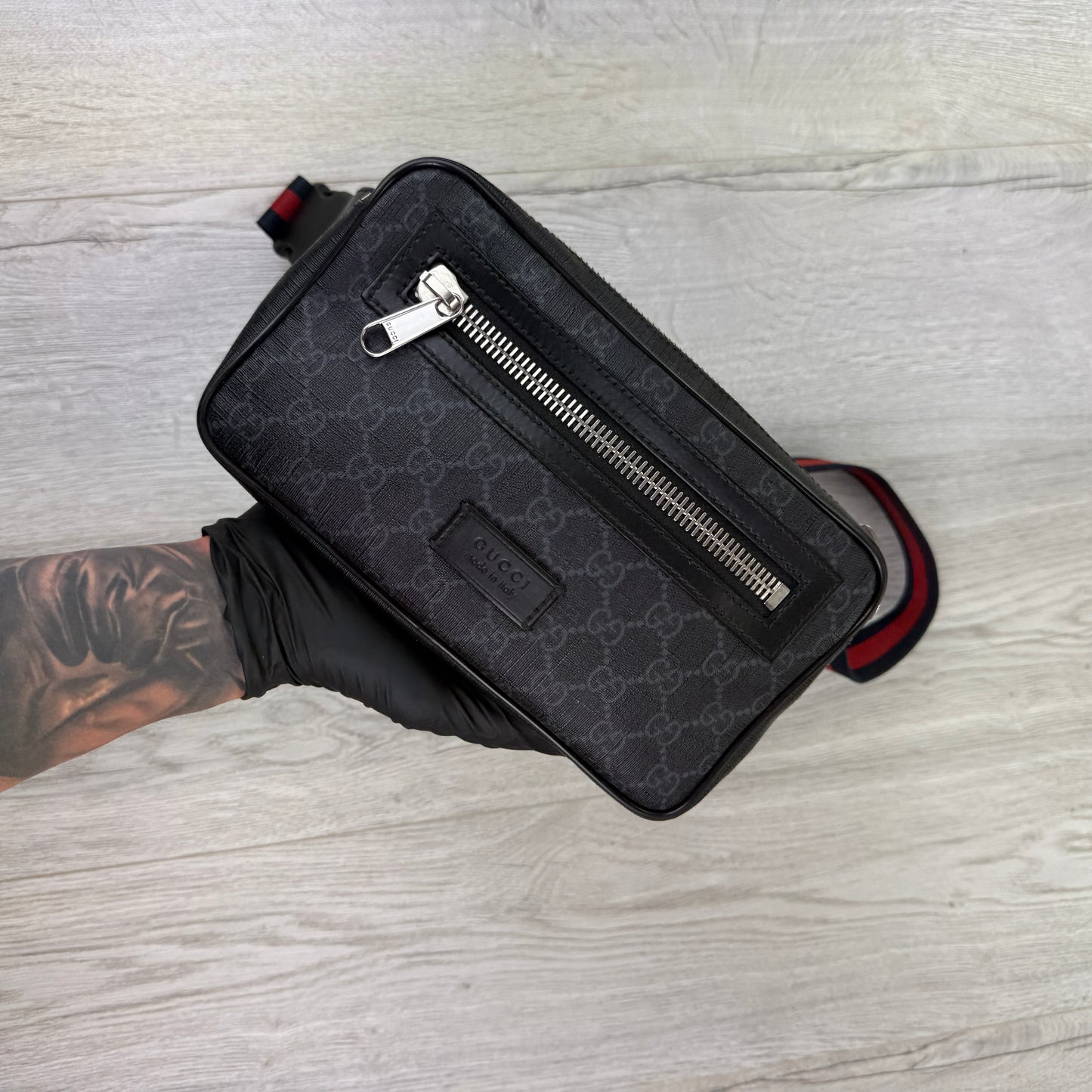 Gucci Men’s GG Black Belt Bag