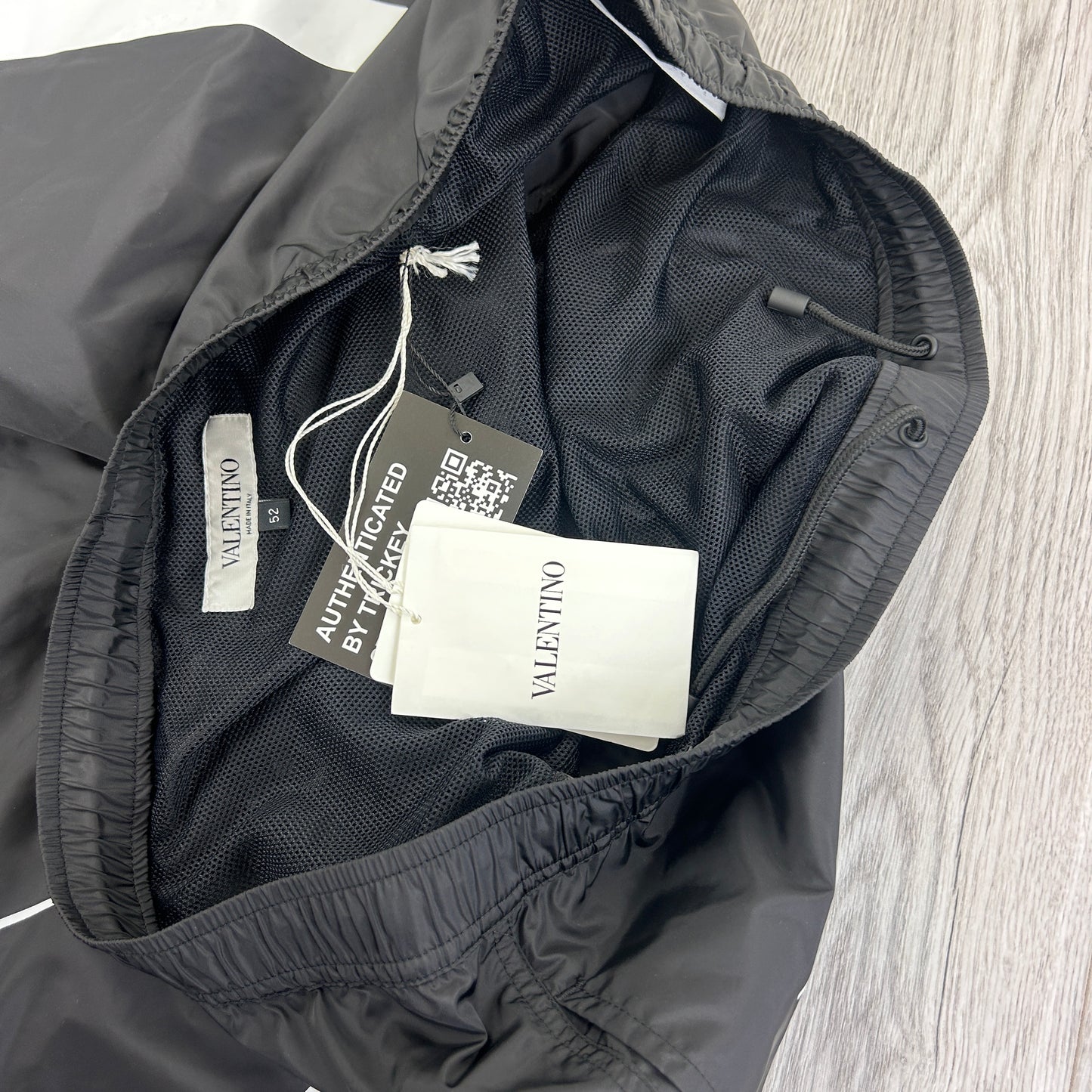 Valentino Men’s Black ‘VLTN’ Logo Swim Shorts - 52
