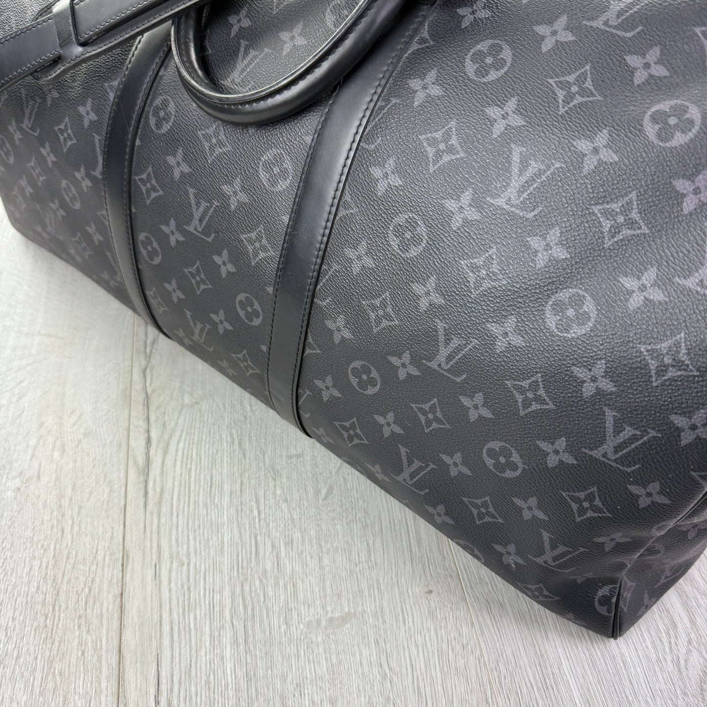Louis Vuitton Men’s Black Monogram Keepal Bag - 55
