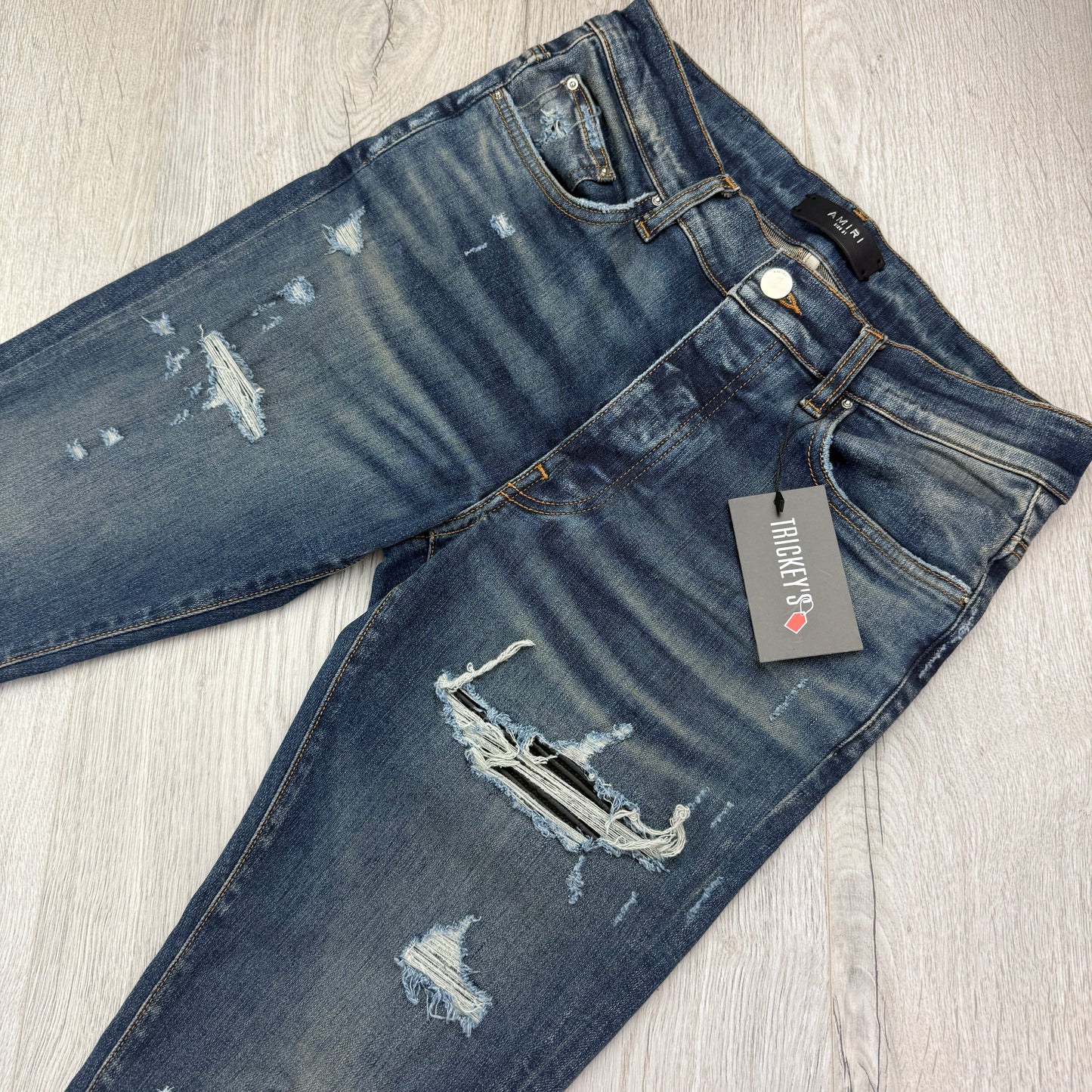 Amiri Men’s MX1 Distressed Jeans - Uk 31