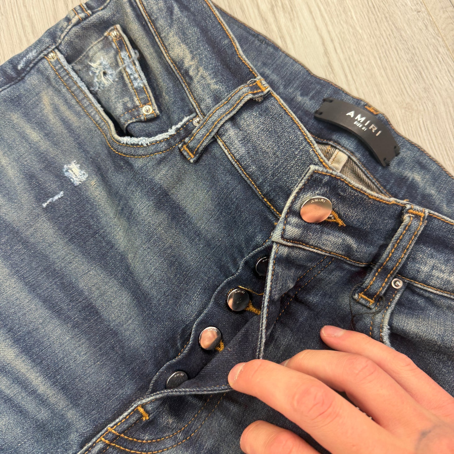 Amiri Men’s MX1 Distressed Jeans - Uk 31