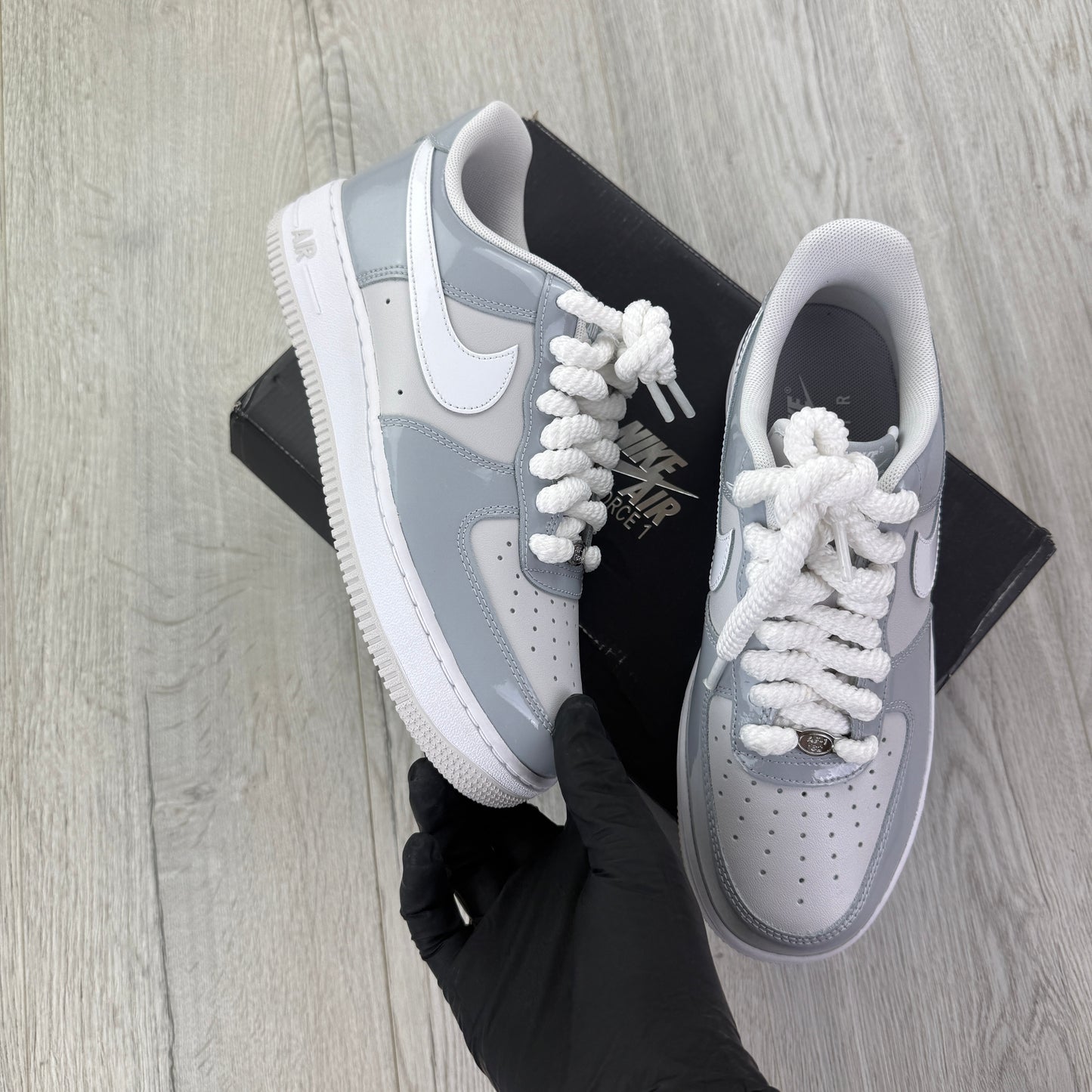 Nike Men’s Air Force 1 ‘07 LV8 Wolf Grey Trainers - Uk 7