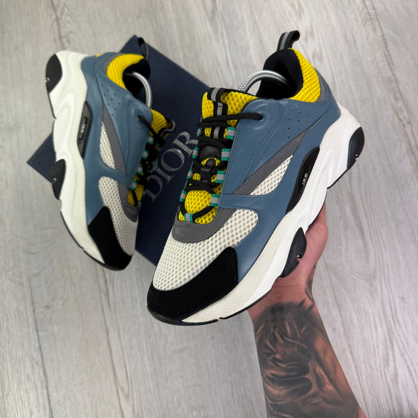 Dior B22 Men’s Blue & Yellow Runners - 44 (Fit Uk 9)