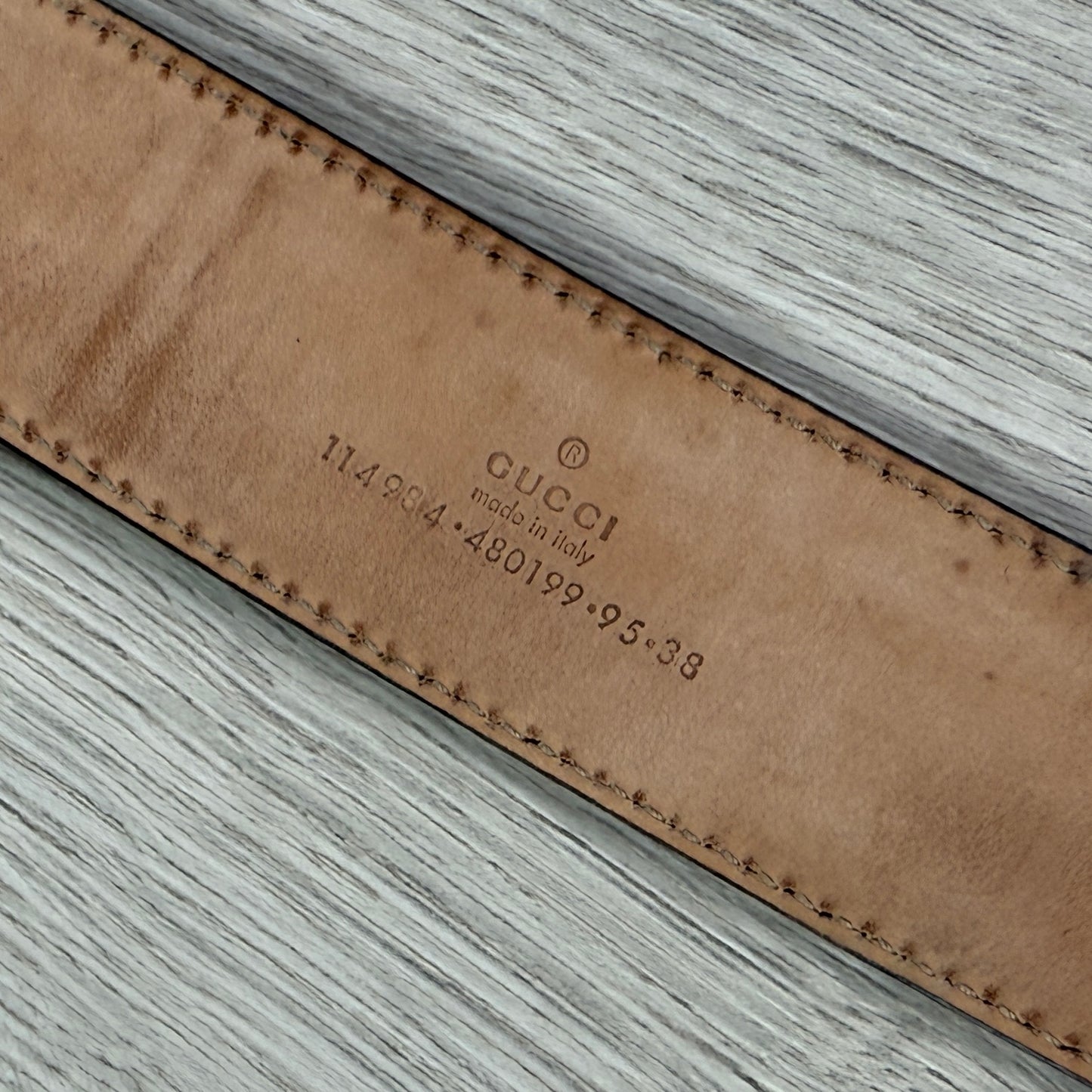 Gucci Web Interlock GG Silver Buckle Belt - 95 (Fit Uk 30-34)