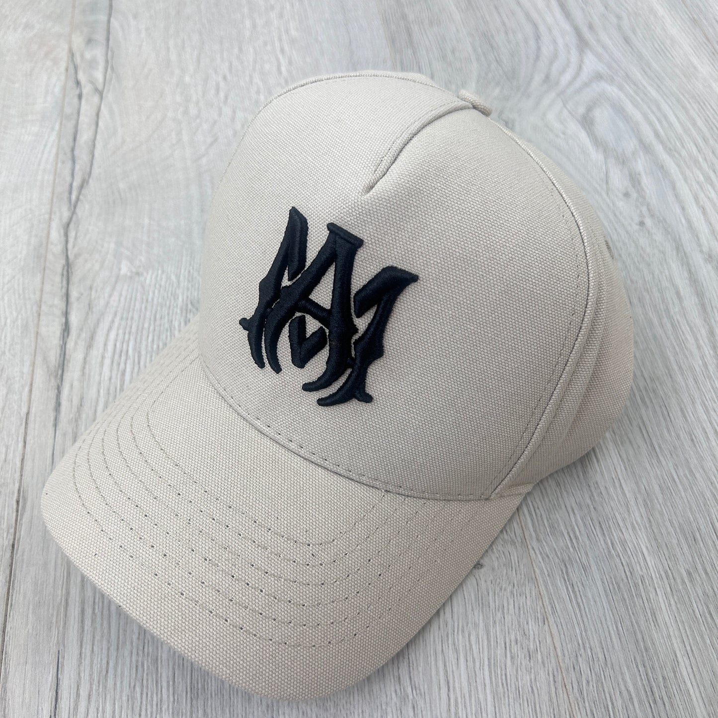 Amiri Men’s Beige MA Logo Full Canvas Cap