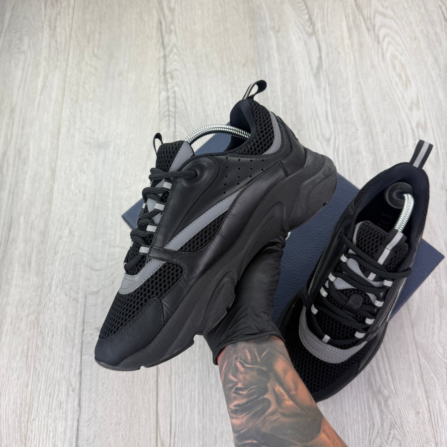 Dior B22 Men’s Triple Black Runners - 43 (Fit Uk 8.5)