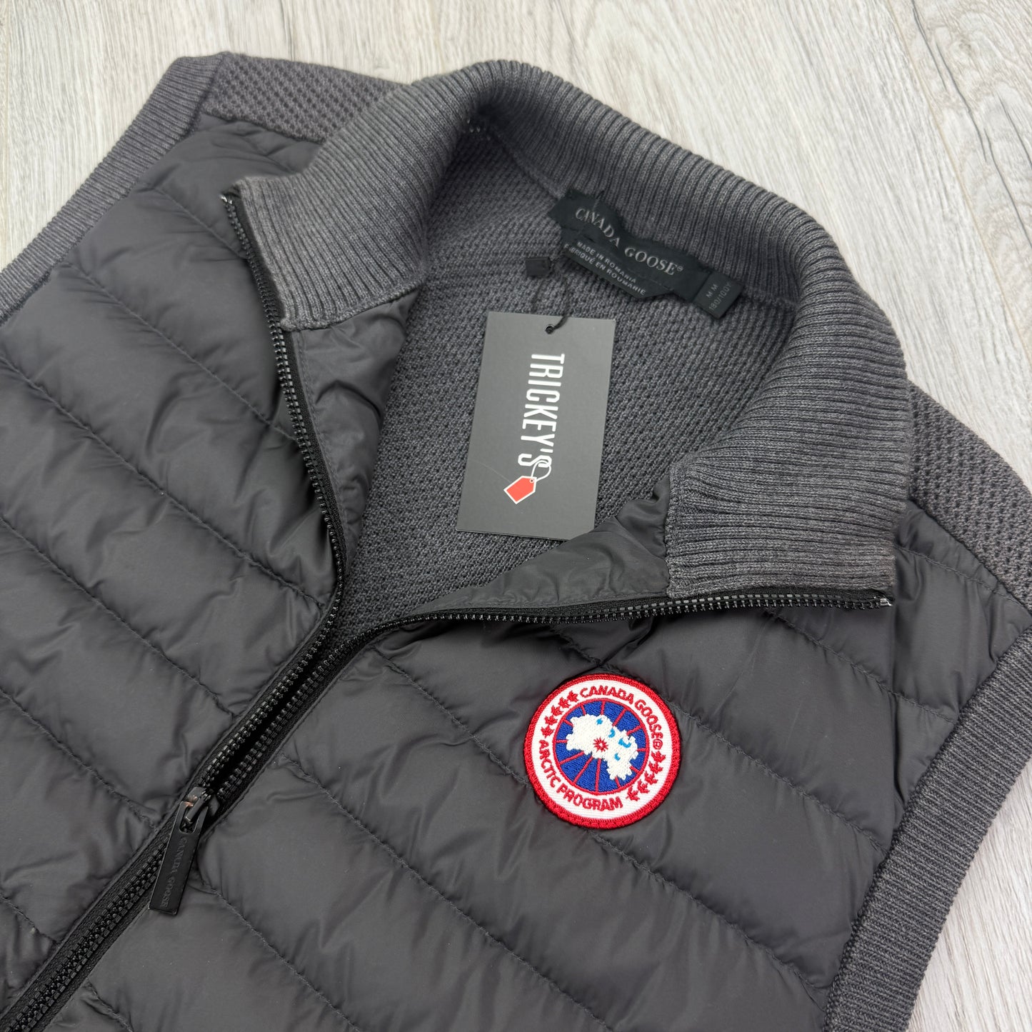 Canada Goose Men’s Dark Grey Padded / Knitted Gilet - Medium