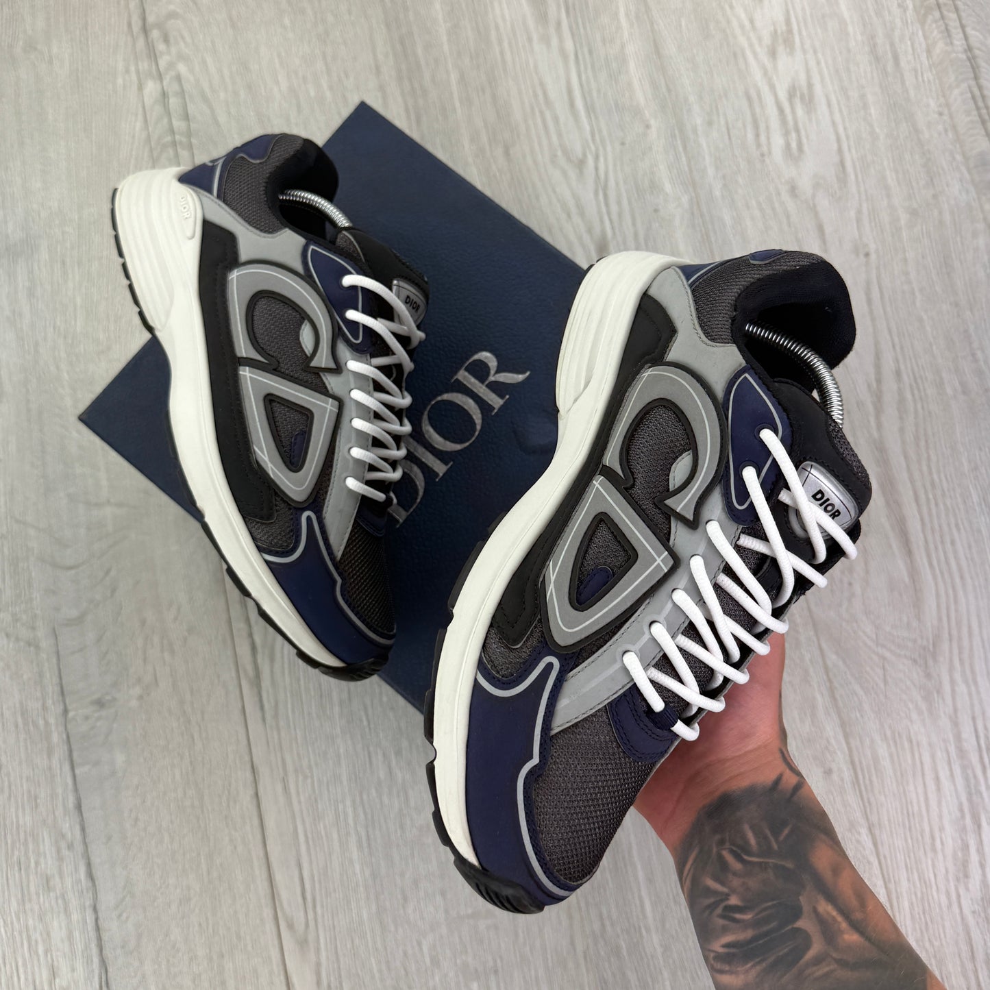 Dior B30 Men’s Navy CD Trainers - 43 (Fit Uk 9)