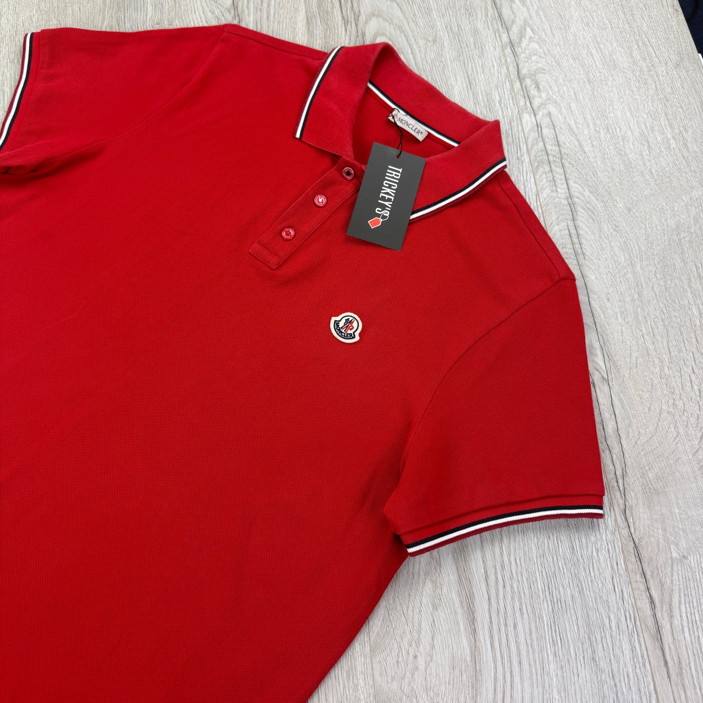 Moncler Men’s Red Polo - Large Slim