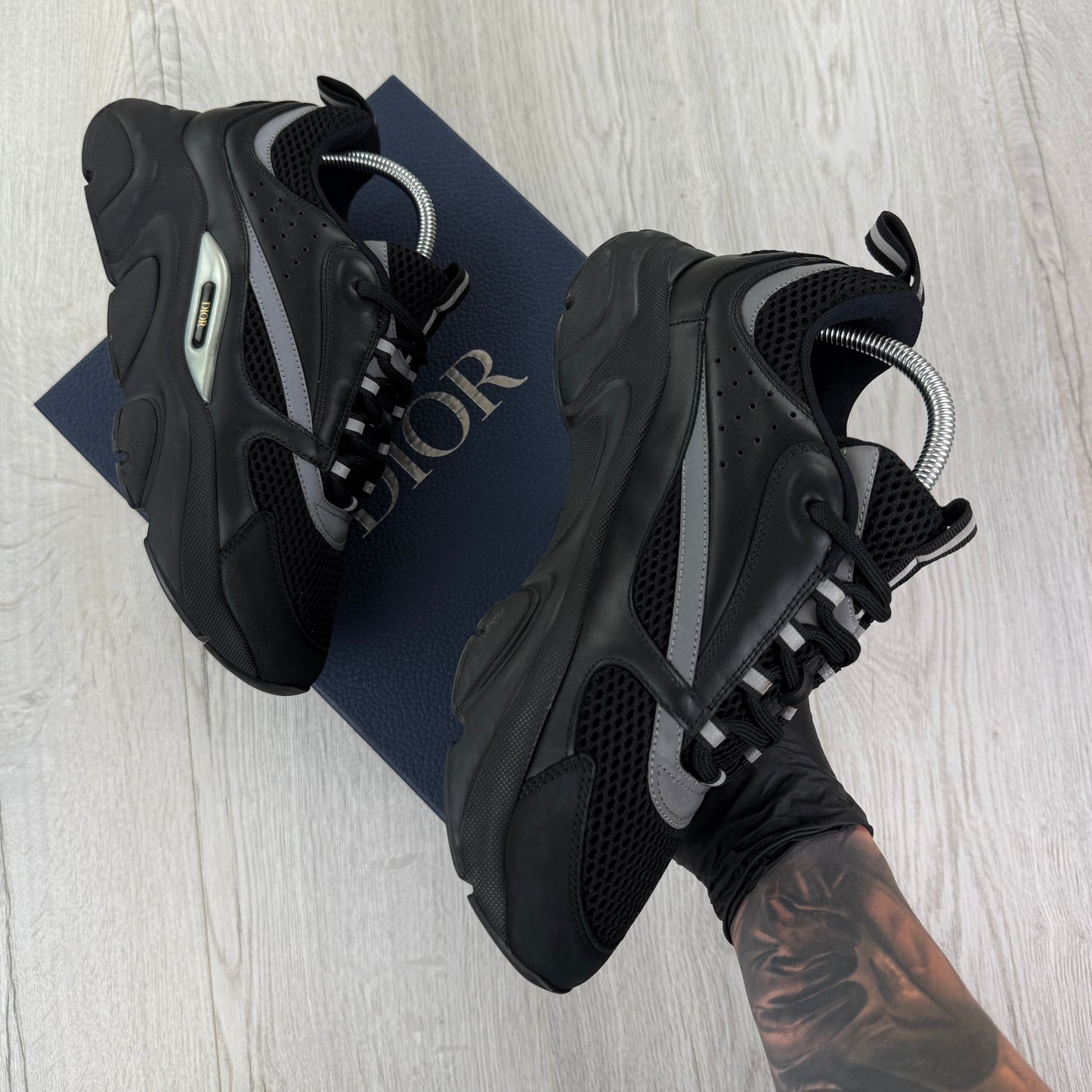 Dior B22 Men’s Triple Black Runners - 41 (Fit Uk 7)