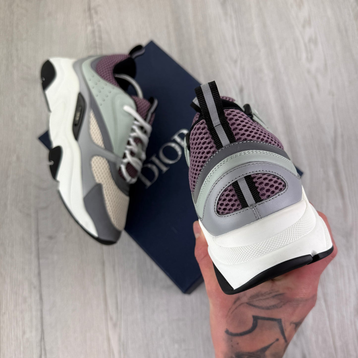 Dior B22 Men’s Lavender & Grey Trainers - 43 (Fit Uk 8.5)