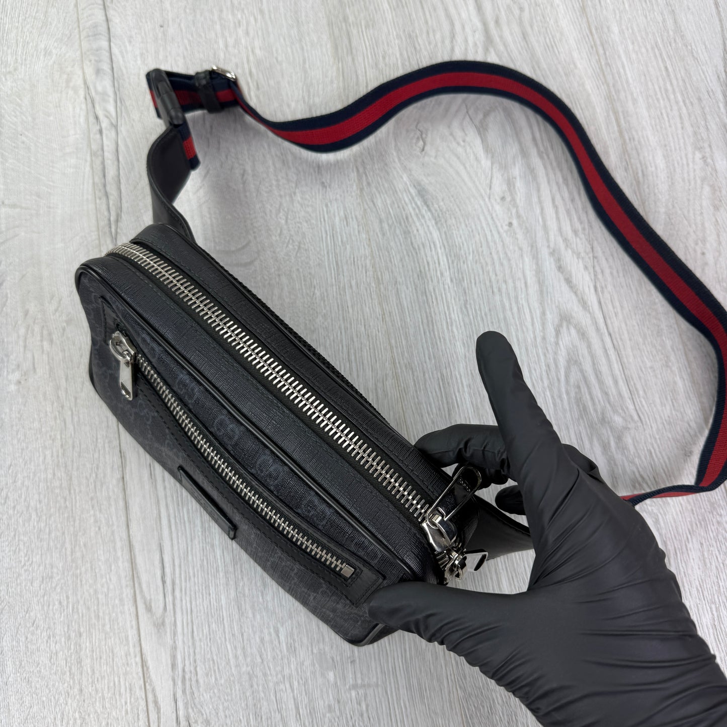 Gucci Men’s GG Black Belt Bag