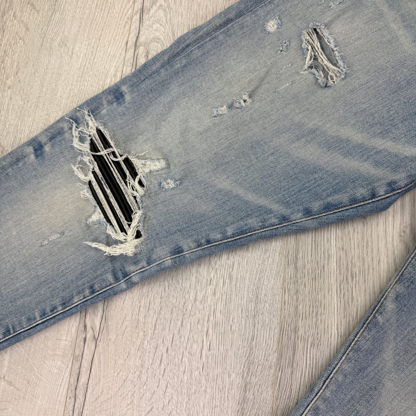 Amiri MX1 Denim Distressed Ripped Jeans - Uk 34