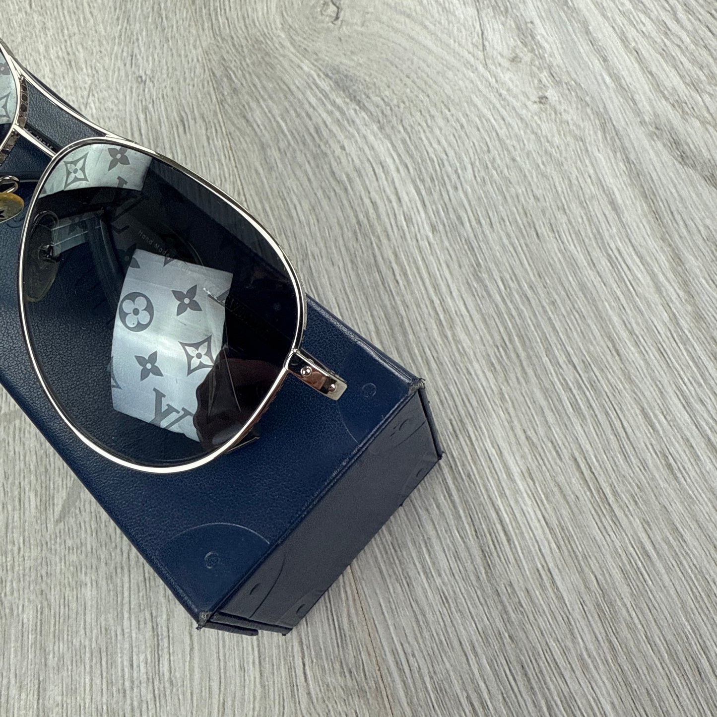Louis Vuitton Men’s Aviator Silver Monogram Sunglasses