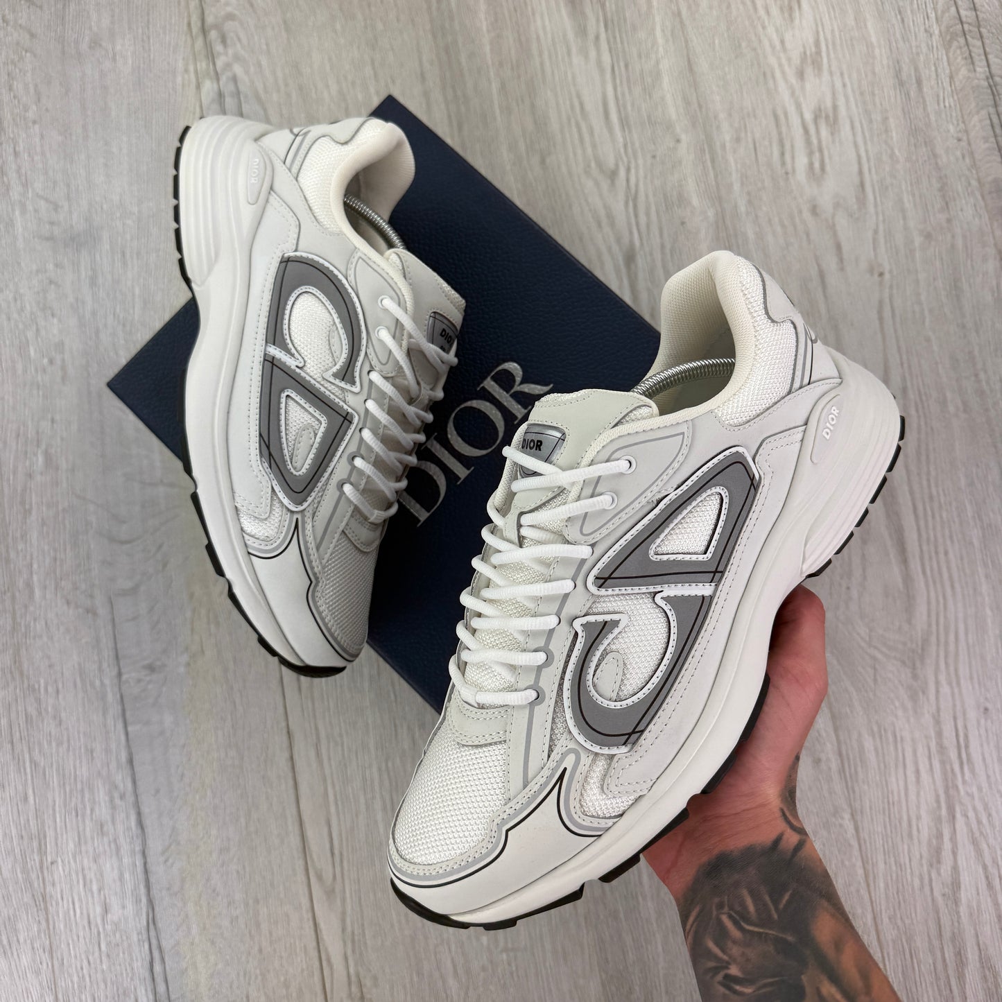 Dior B30 Men’s Triple White Trainers - 45 (Fit Uk 11)