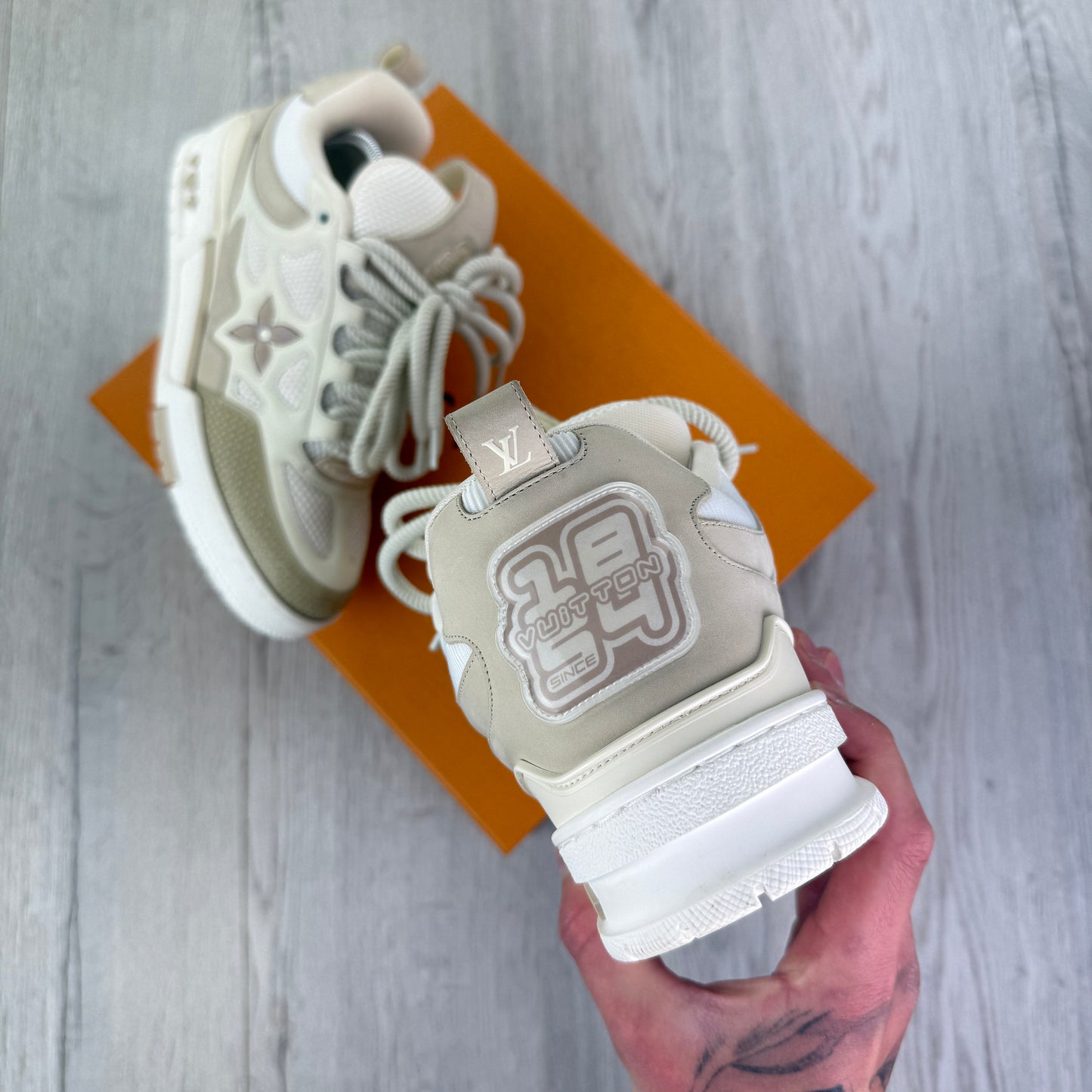 Louis Vuitton Men’s Beige Skate Trainers - Uk 7 (Fit 8)
