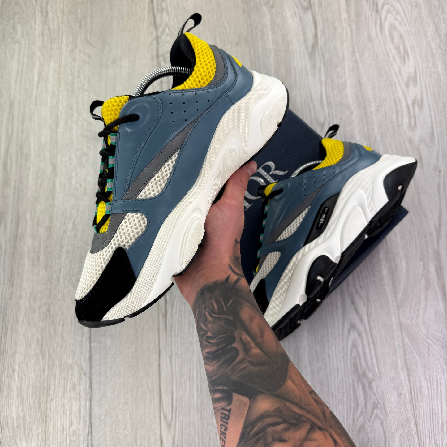 Dior B22 Men’s Blue & Yellow Runners - 44 (Fit Uk 9)