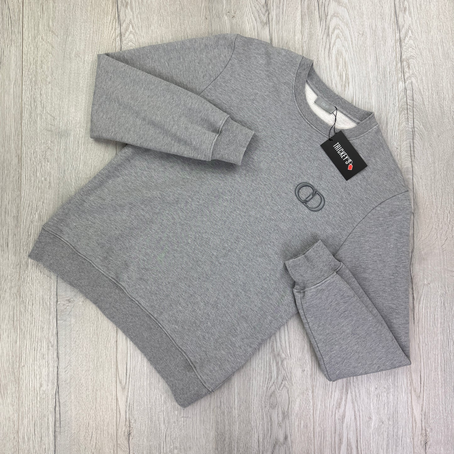 Christian Dior Men’s Grey Crewneck Jumper - Medium Slim
