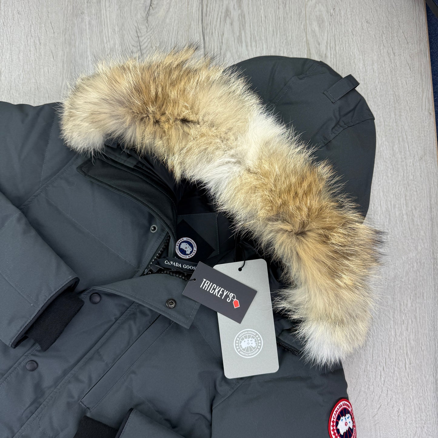 Canada Goose Men’s Graphite Carson Parka Jacket With Fur - Small