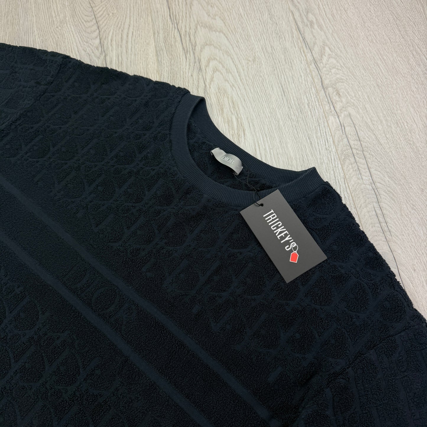 Dior Men’s Navy Oblique Towel T-shirt - Small Oversized
