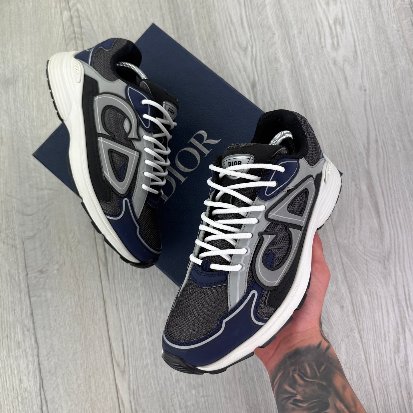 Dior B30 Men’s Navy CD Trainers - 43 (Fit Uk 9)