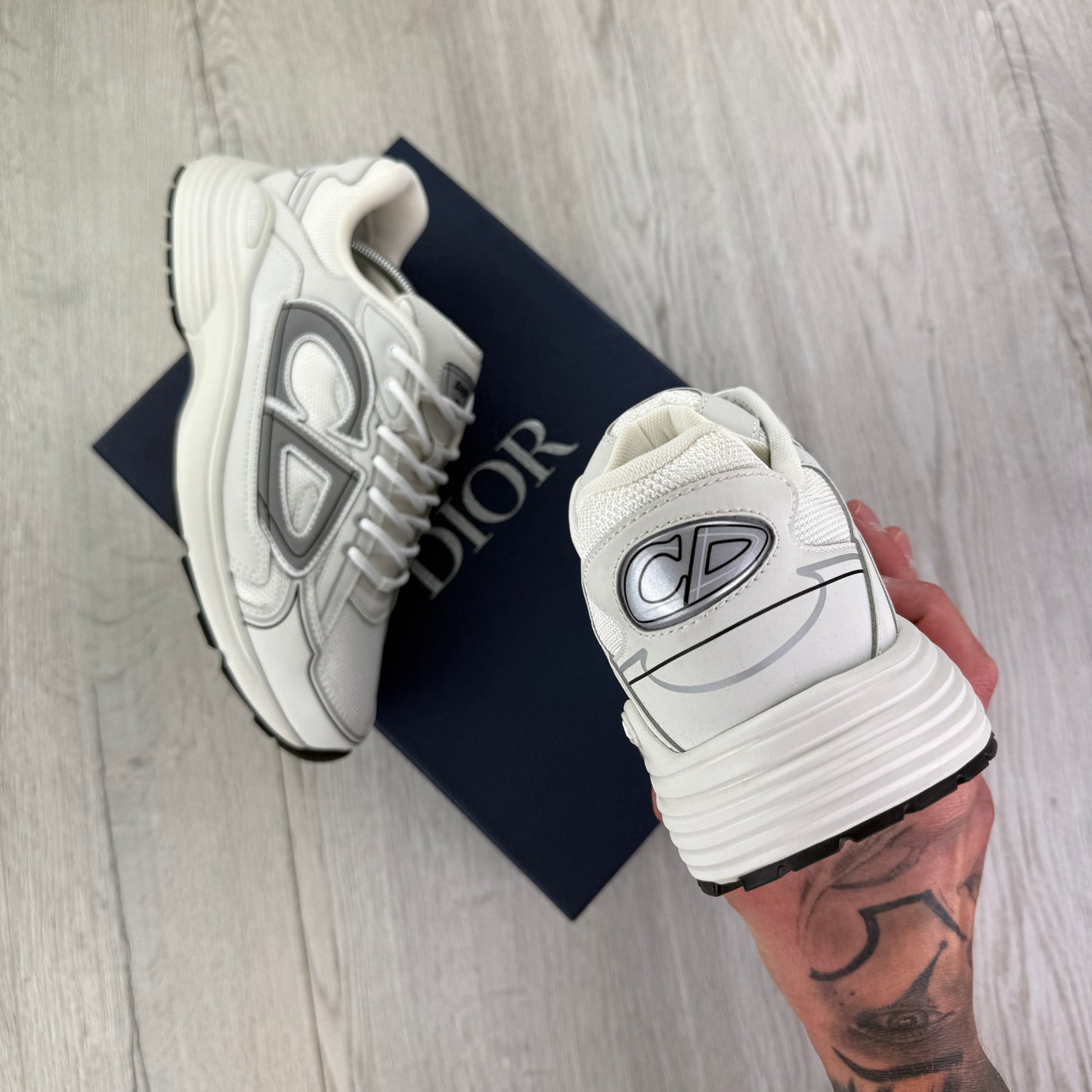 Dior B30 Men’s Triple White Trainers - 45 (Fit Uk 11)