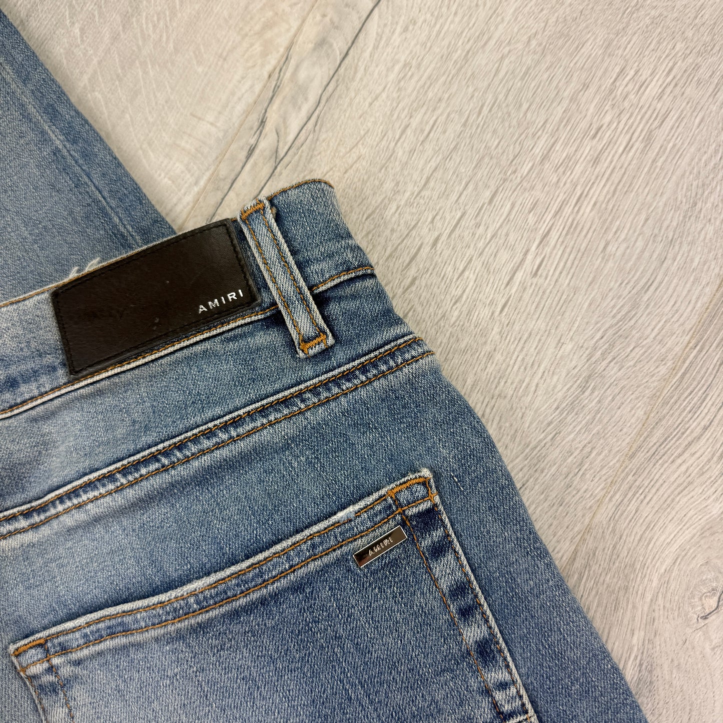 Amiri MX1 Denim Distressed Ripped Jeans - Uk 34