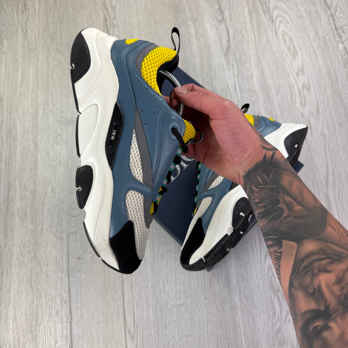 Dior B22 Men’s Blue & Yellow Runners - 44 (Fit Uk 9)