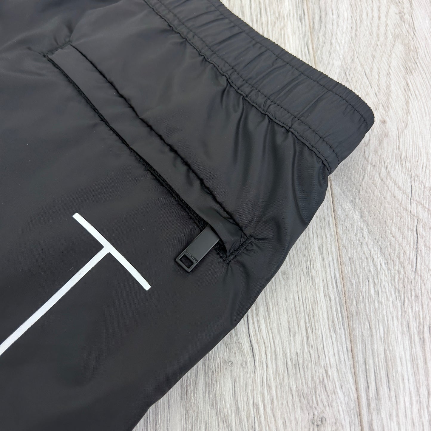 Valentino Men’s Black ‘VLTN’ Logo Swim Shorts - 52