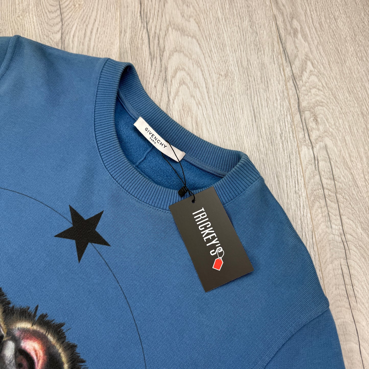 Givenchy Men’s Monkey Brothers Logo Black Crewneck Jumper
