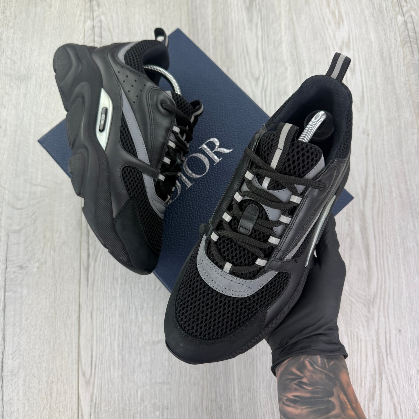 Dior B22 Men’s Triple Black Trainers - 43.5 (Fit Uk 9)