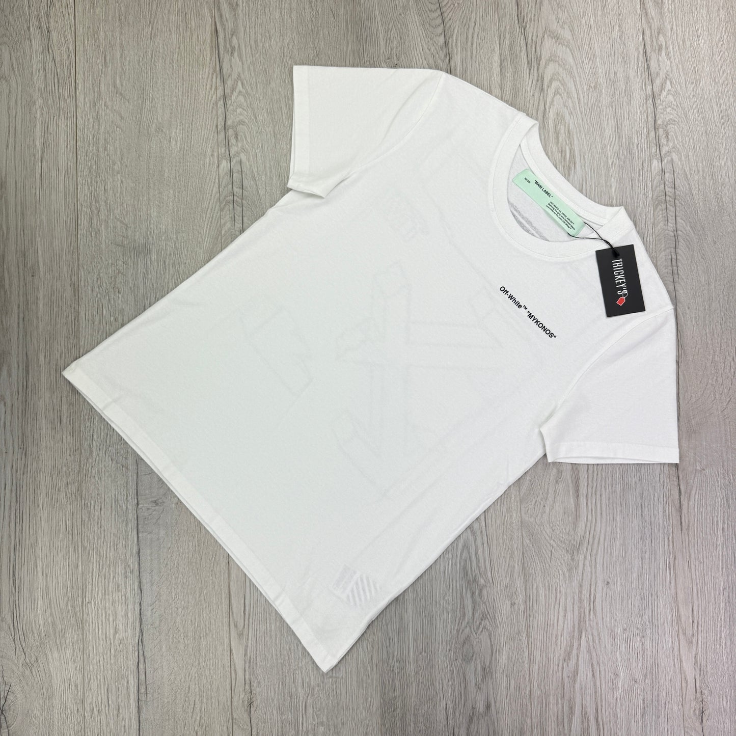 Off White Men’s ‘Mykonos’ White T-shirt - Medium