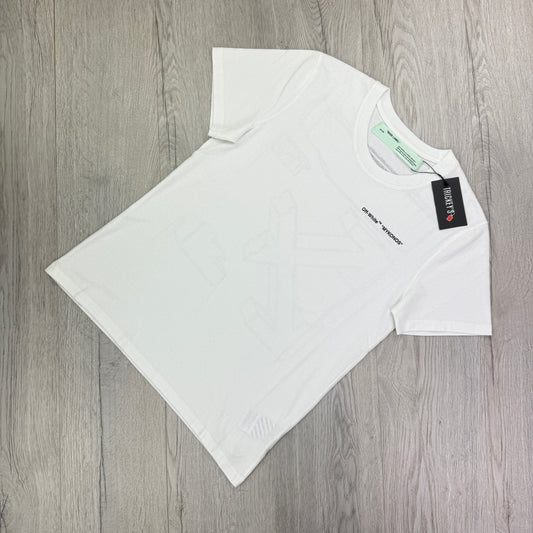Off White Men’s ‘Mykonos’ White T-shirt - Medium
