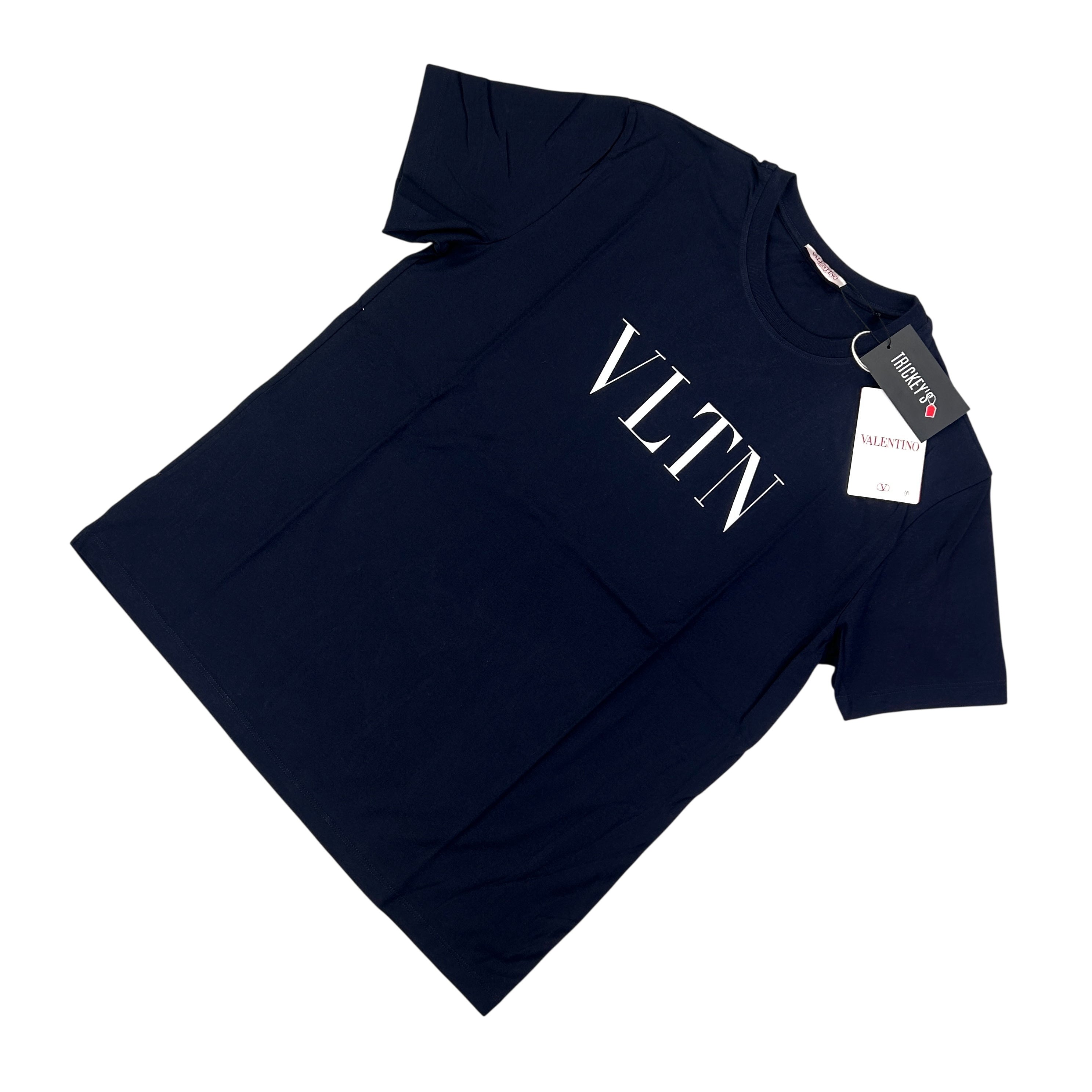 Valentino 'VLTN' Men's Navy T-shirt – Trickey.store Valentino 'VLTN' Men's Navy T-shirt – Trickey.store