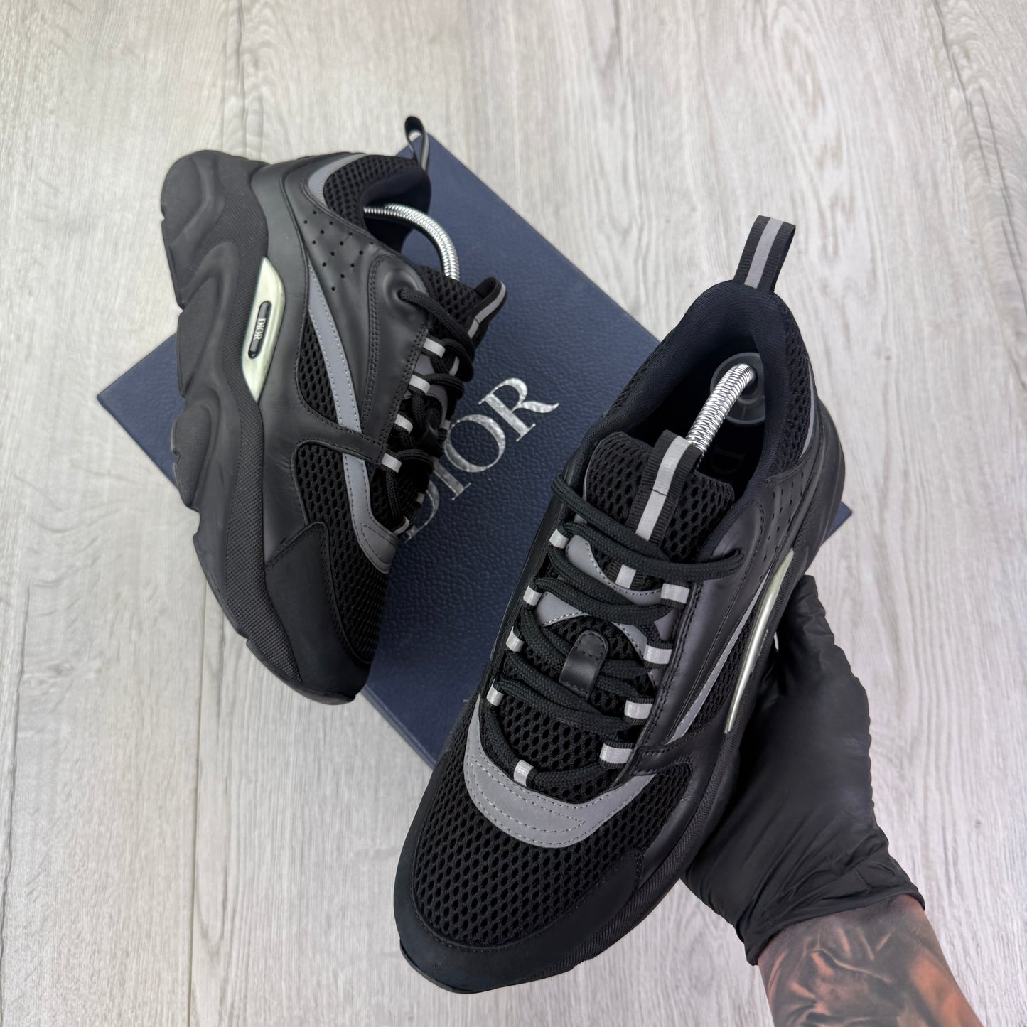 Dior B22 Men’s Triple Black Runners - 43 (Fit Uk 8.5)