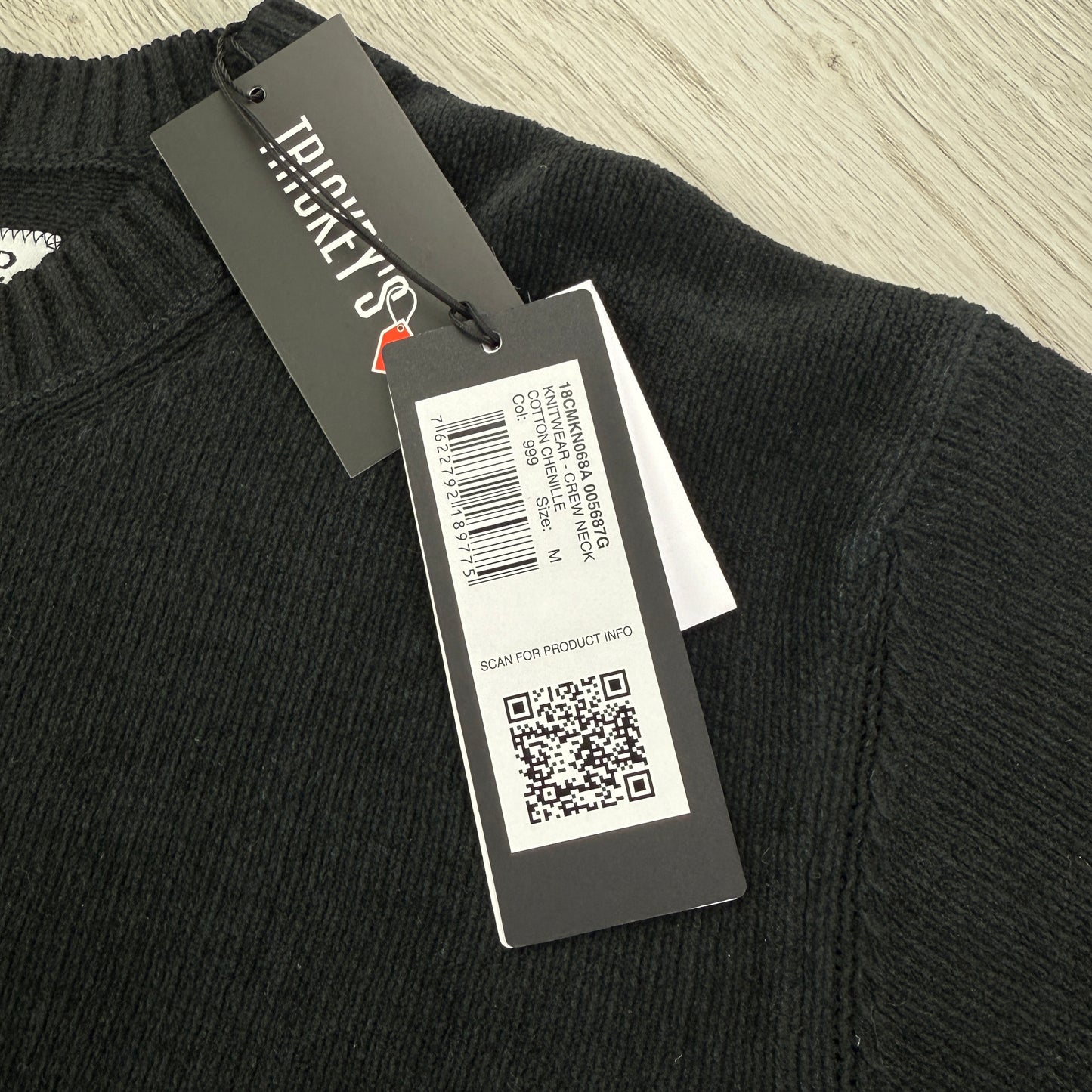Cp Company Men’s Black Knitwear Crewneck Jumper