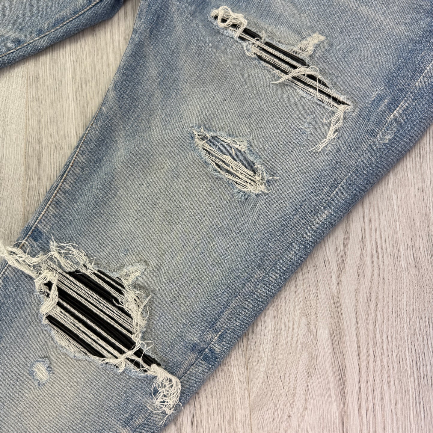Amiri MX1 Denim Distressed Ripped Jeans - Uk 34