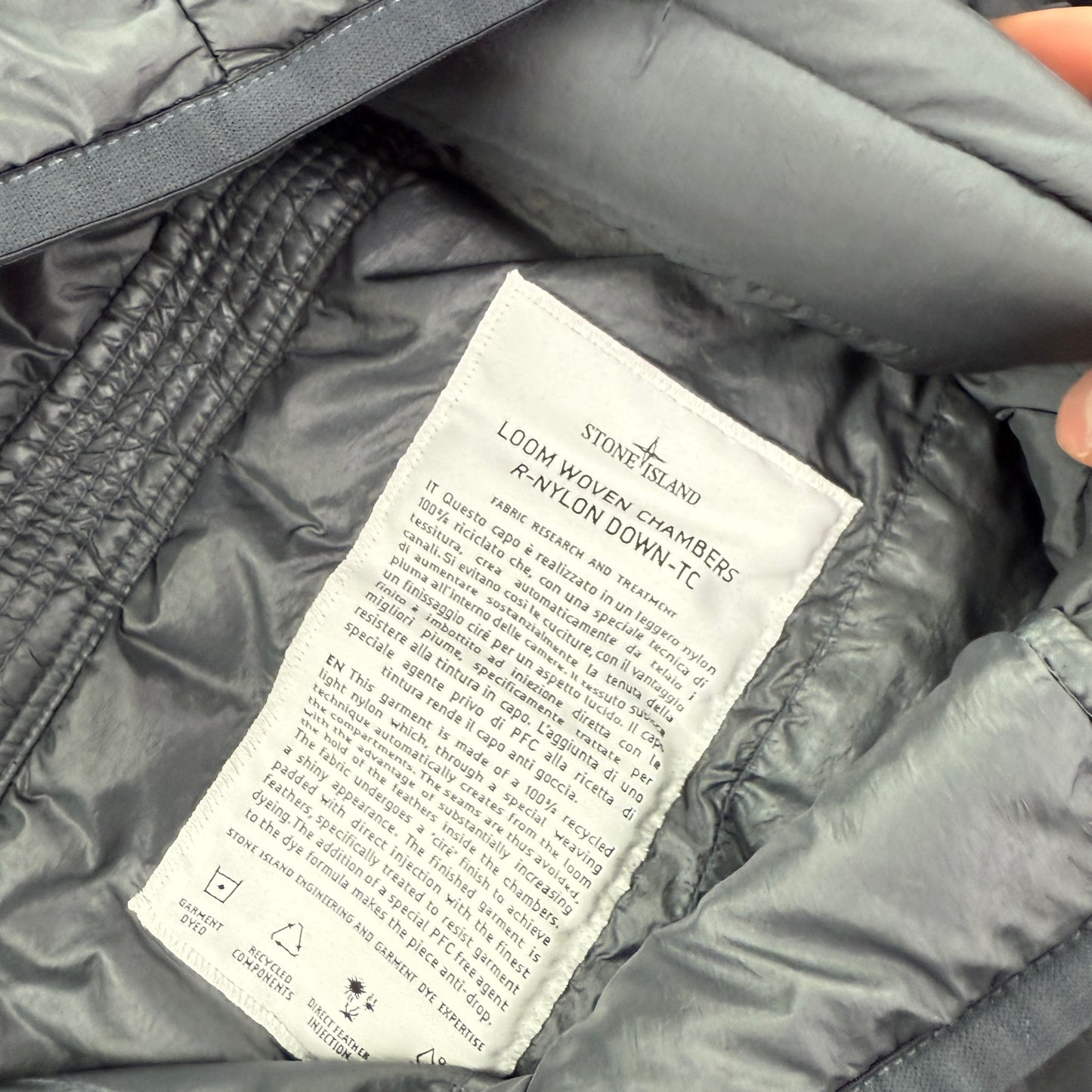 Stone Island Men’s Loom Woven R-Nylon Down Jacket - Small