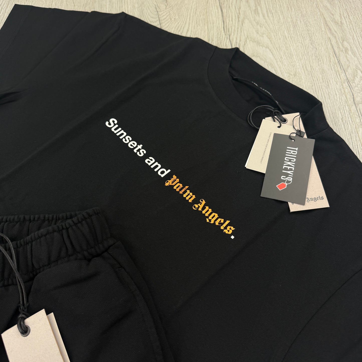 Palm Angels Men’s Black T-shirt & Short Set